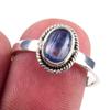 Натуральный кианит, драгоценный камень, ручная работа, кольцо из стерлингового серебра 925 пробы, размер 8 r9L27