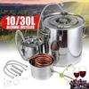 Stainless Steel Distiller Moonshine Alcohol Copper DIY Water Wine Essential Oil Brewing Kit 10L/30L Home New