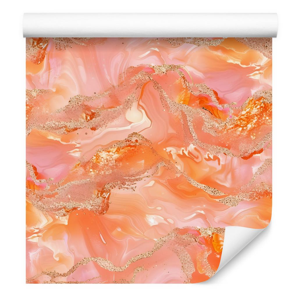 Peach and Coral Ink Wallpaper for Living Room and Bedroom 50x1000