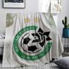 Maccabi Haifa FC Printed Flannel Blanket, soft throw for bedroom sofa, washable, fan merchandise, great gift.