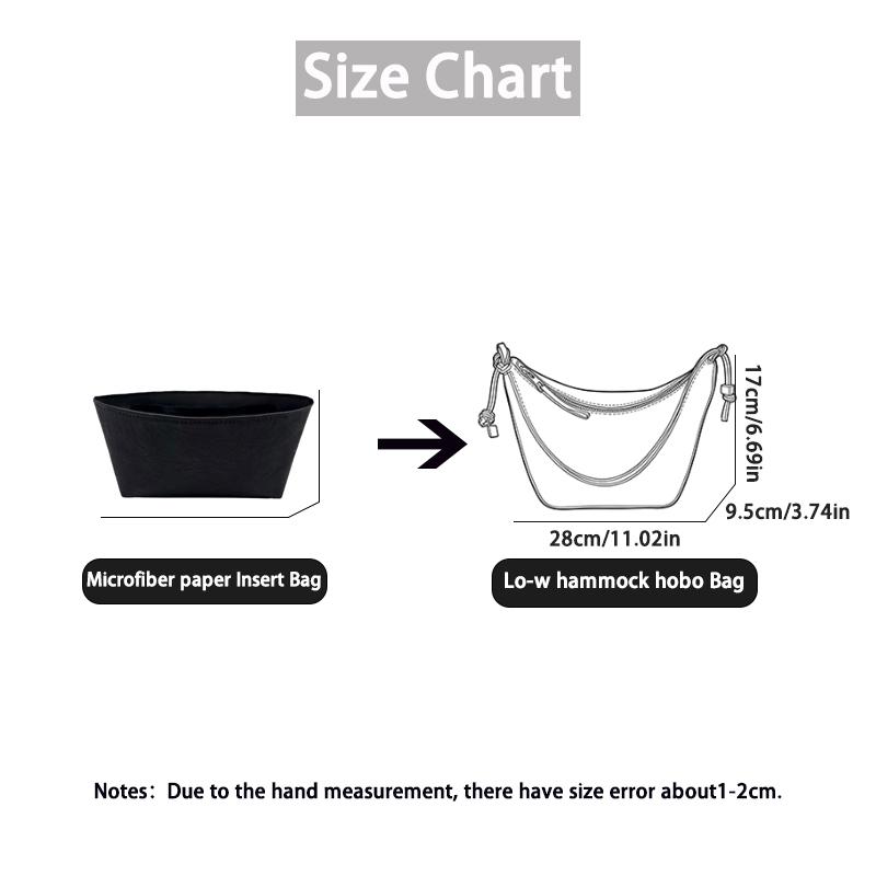 EverToner Dupont Paper Lining Storage Pouch And Organization Inner Liner Bag Fits For Lo-w hammock hobo Bag Insert Organizer
