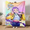 K-POP Аниме Девичья Группа Четыре Сезона Мягкое Теплое Одеяло Всесезонное Толстое Вязаное Полиэстеровое Покрывало для Кровати, Кемпинга, Путешествий Идеальный Подарок