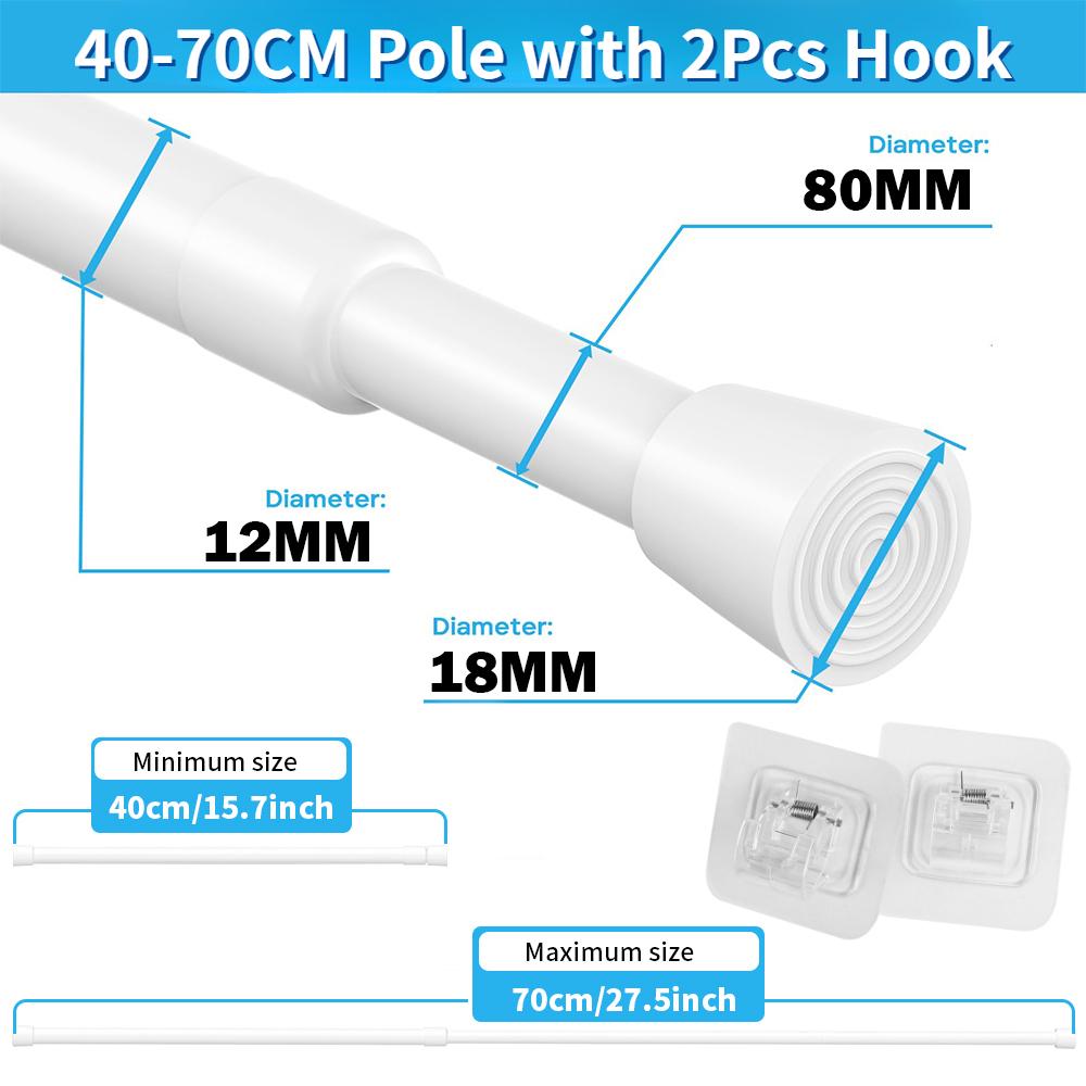 40-190 см многоцелевой пружинный выдвижной телескопический карниз для штор с натяжным рельсом сетка для вуали телескопические стержни для штор