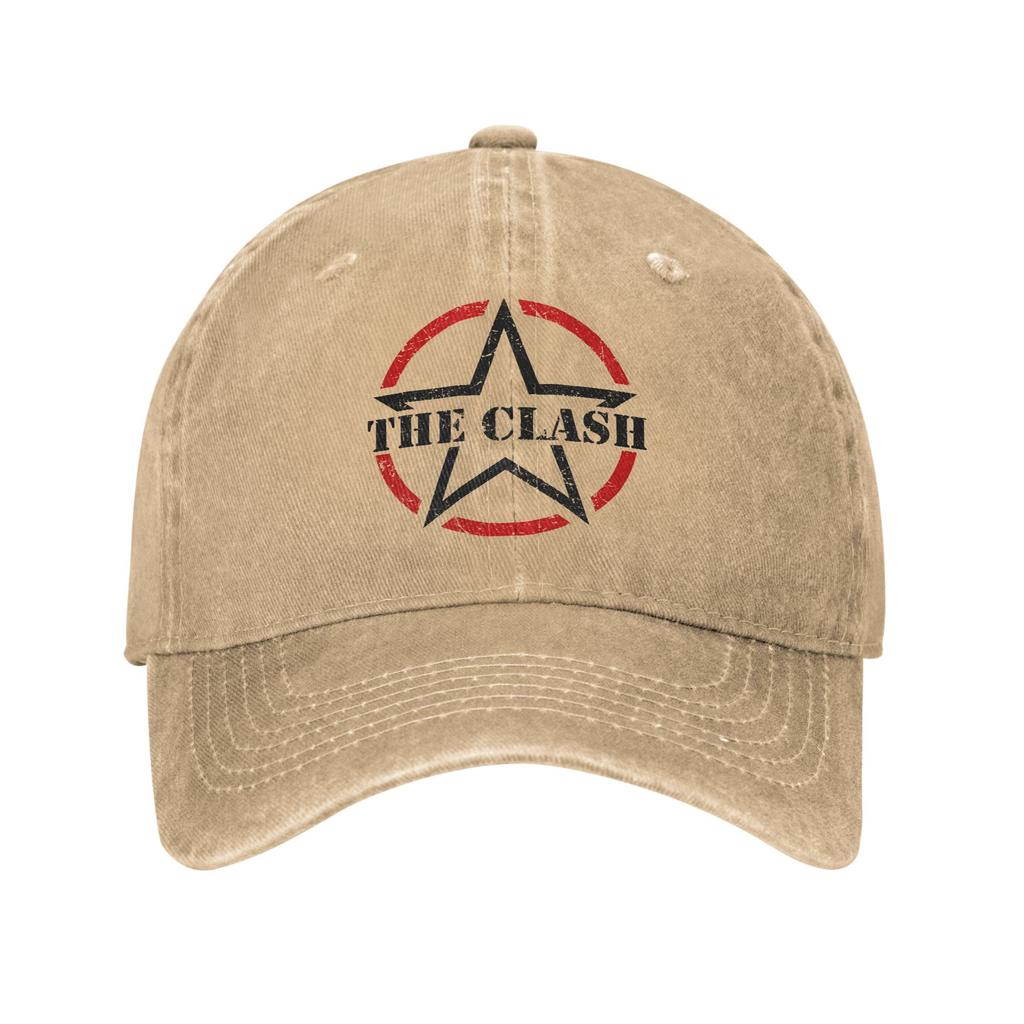 The Clash Baseball Cap Retro Distressed Washed  Headwear Unisex Style Outdoor Activities  Gift Caps Hat