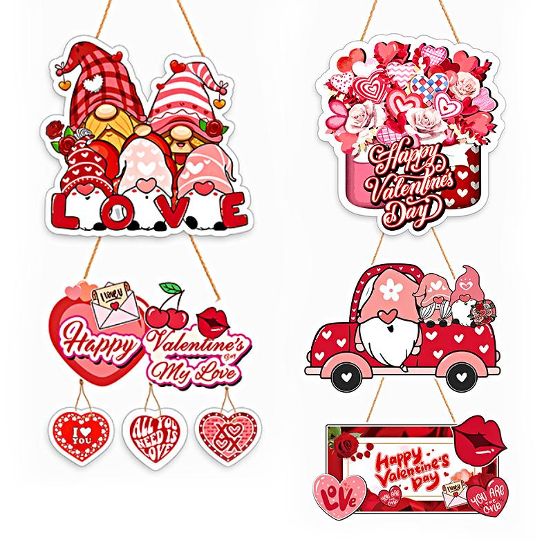 1 шт. День святого Валентина Свадебные принадлежности Праздничная маскарадная вечеринка Бумажное украшение на дверь Подвесное украшение Подвесная карточка Подвеска на дверь