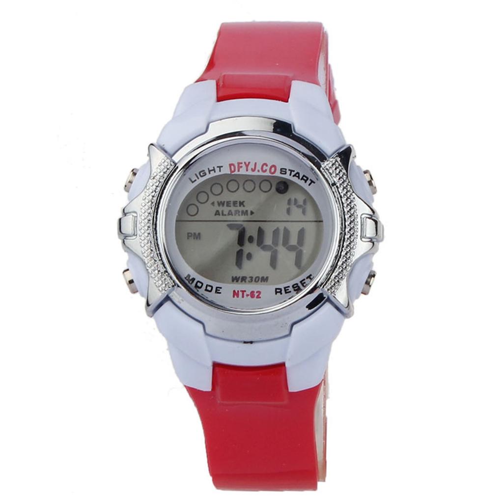 Fashion Children Digital LED Quartz Alarm Date Sports Wrist Watch
