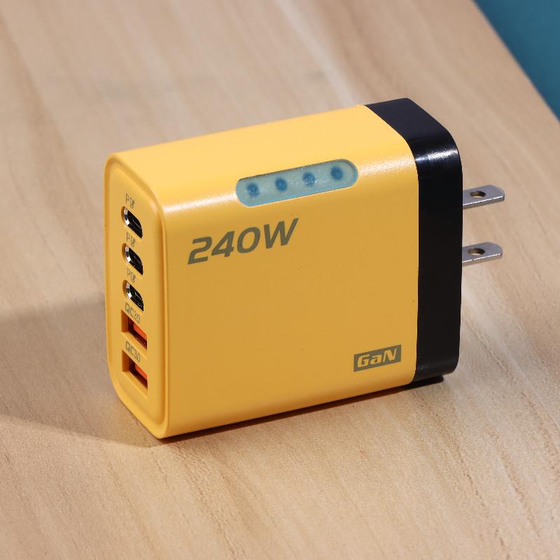 5-в-1 240 Вт USB C Зарядное устройство с несколькими портами Высокоскоростной USB-адаптер для зарядки Быстрая зарядка Зарядное устройство для телефона Адаптер питания EU/US Штекер