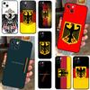 Чехол-эмблема с флагом Германии для iPhone 16 13 14 11 12 15 Pro Max X XR XS Max Plus 14 Plus Задняя крышка