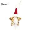 Gnome Decorations for Holidays Christmas Star Ornaments, Sparkly Plush Faceless Dwarf Hanging Decoration with Knitted Party Scene Props Hat And Beard