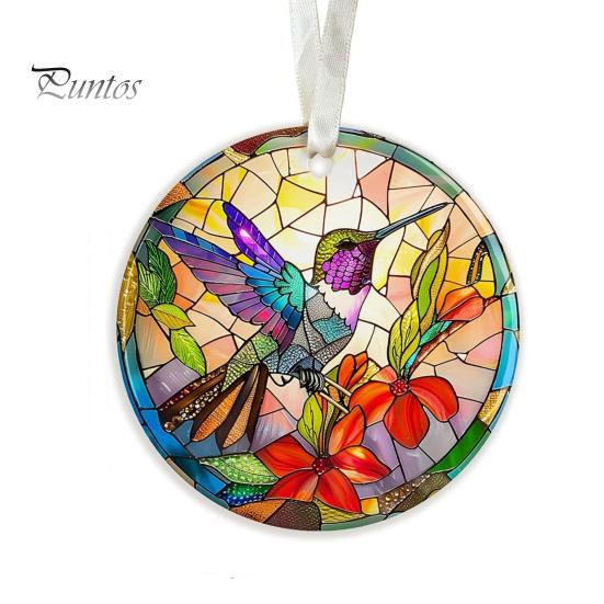 Рождественское украшение в виде животного, 2D, плоское акриловое украшение, мультяшная шапка Санты, подвесное украшение в виде животного для каминной полки рождественской елки