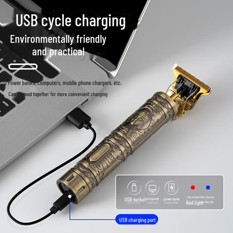 JLL2001A аккумуляторная ретро электрическая машинка для стрижки волос для бритья и укладки