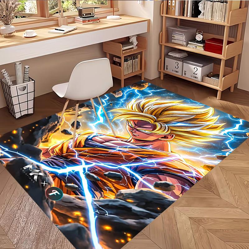 DRAGON BALL Print Rug, Washable Floor Carpet, For Entryway Dorm Laundry Room Office Study, Home Decor Birthday Christmas Gift