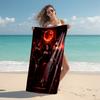 proof beach towel with Demon Hunter pattern - soft,absorbent,quick-drying,machine washable - perfect for swimming,camping,bathing