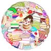 50 Ins Cake Graffiti Stickers Suitcase Car Notebook Refrigerator Water Cup Waterproof Decorative Stickers