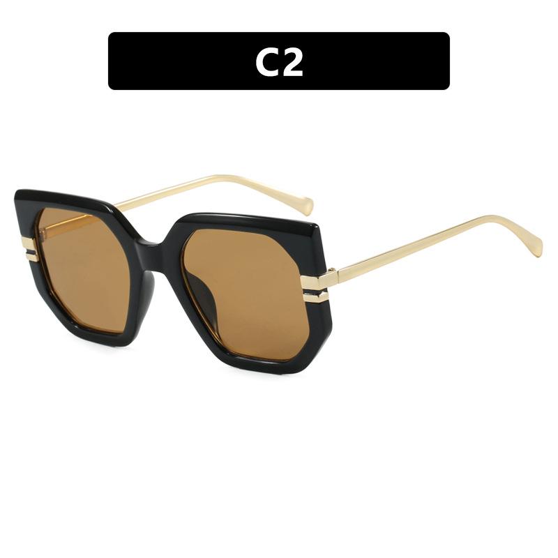Irregular large frame sunglasses, new fashion sunscreen sunglasses, trendy personalized sunglasses, high-end women