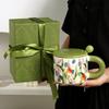 Elegant Ceramic Coffee Mug with Stirrer
