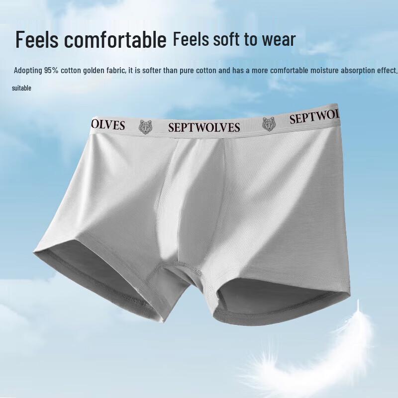 Мужские боксеры-брифы Seven Wolves из шелка тутового дерева с антибактериальным эффектом
