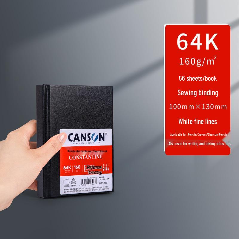 Скетчбук Canson 1557 на спирали, вертикальная обложка, портативный, формат 8k, тонкие страницы, идеально подходит для студентов-художников.