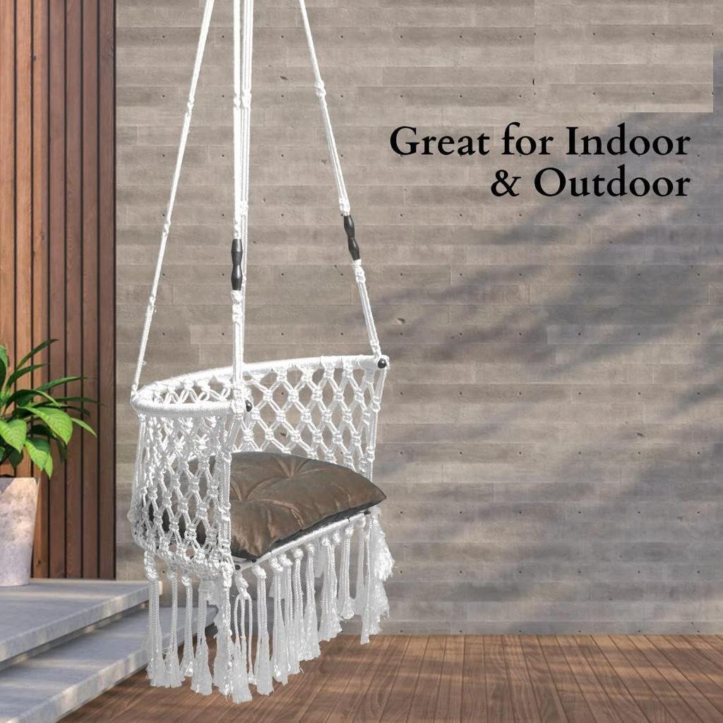 Premium C Shape Swing for Adults for Home/Swing for Balcony/Swing for Kids/Hammock Hanging Swing Chair/Swing for Garden