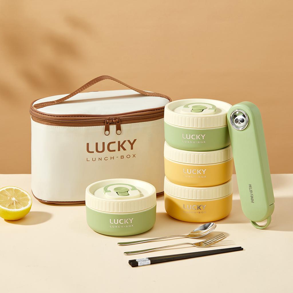 Портативный герметичный термоконтейнер для обеда для детей, складной, для микроволновой печи, из нержавеющей стали 304, изолированный пищевой контейнер