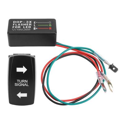 DC12 24V Тумблер указателя поворота с мигалкой Зеленый светодиод для квадроцикла UTV RV Внедорожник Пикап Трактор Лодка Мотоцикл