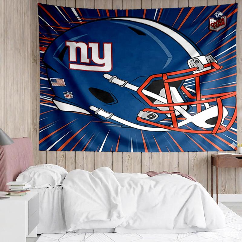 Гобелен с логотипом New York Giants для спальни, эстетичный гобелен для класса, настенное панно для гостиной, общежития, офиса, идеальный креативный подарок