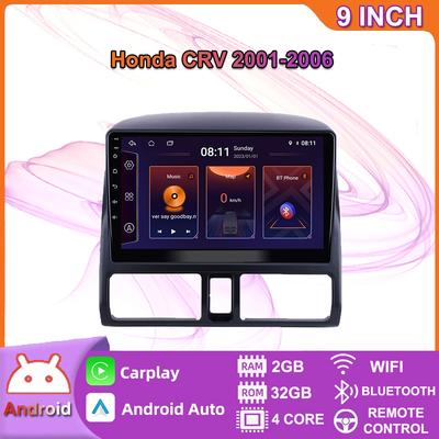 Беспроводное автомобильное радио Carplay для Honda CRV 2001-2006 Android автомобильный мультимедийный видеоплеер GPS-навигация WIFI 2 + 32 ГБ