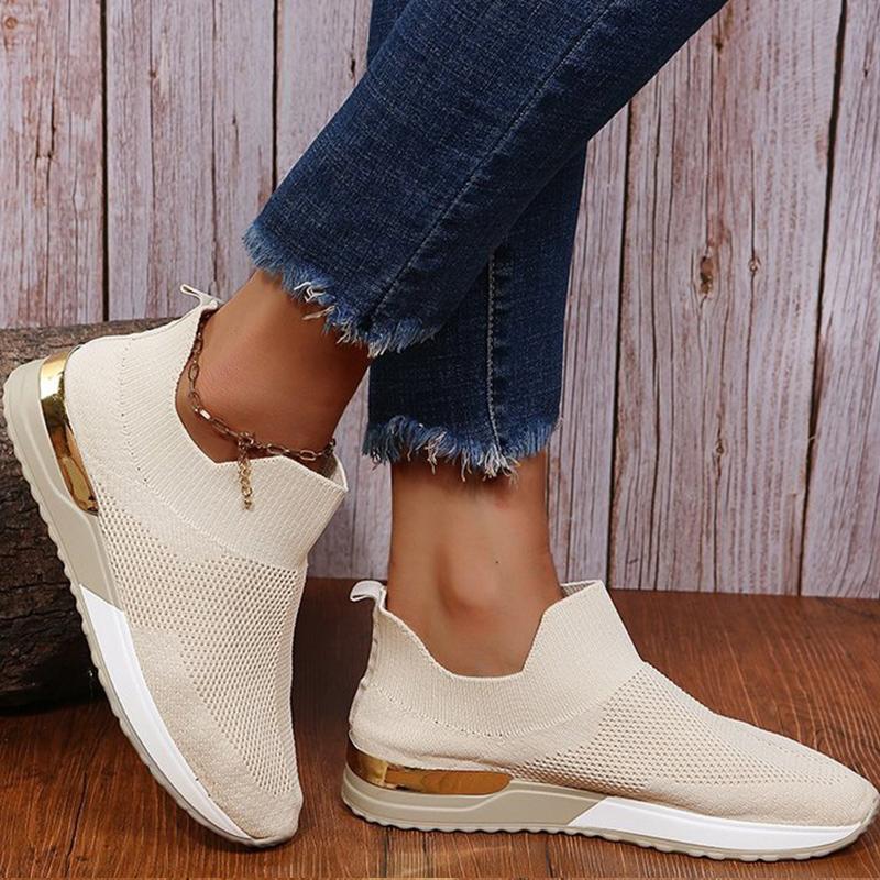 Модная обувь Женские кроссовки Прогулочная обувь для женщин Плоские женские кроссовки Легкие повседневные кроссовки на платформе Slip On Tenis Feminino