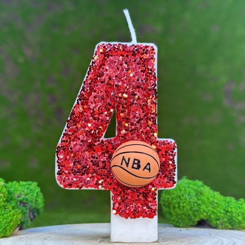 Creative Numbers Birthday Candle Cake Party Decoration Birthday Wax Diy Basketball Numbers