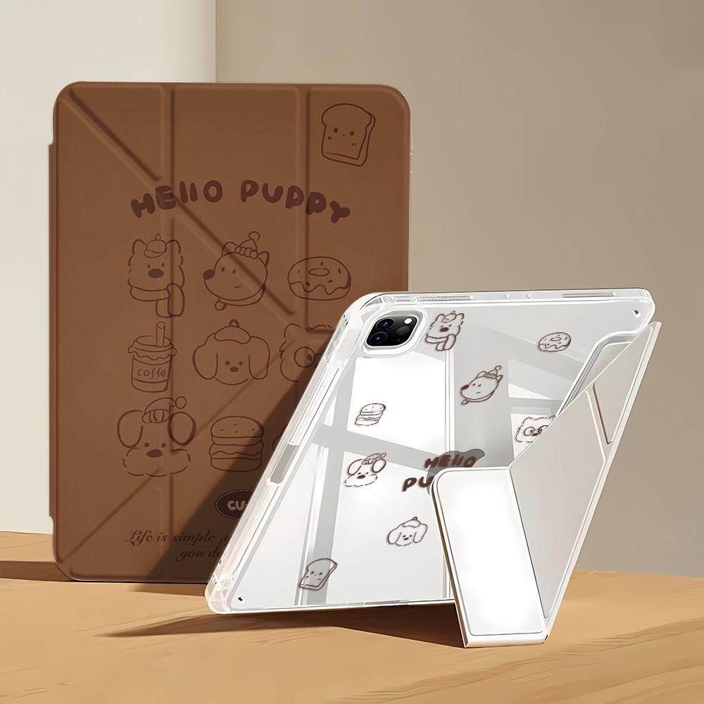 Ретро-животные подходят для наклейки с Y-образным складным краем для iPad 11 дюймов, защитного чехла для планшета с держателем для стилуса, iPad Pro 13 дюймов, поколение волос.