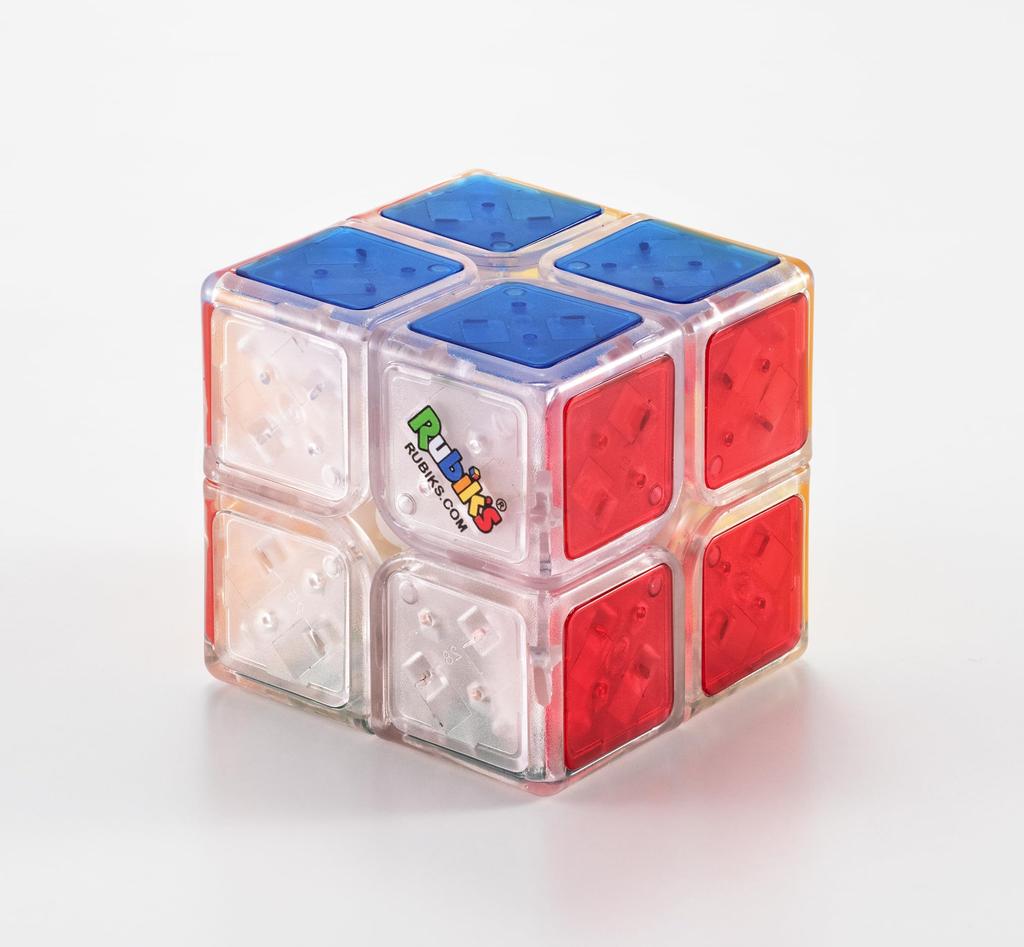 MegaHouse Crystal Rubik's Cube 2x2 3D Puzzle for Ages 6 and Up