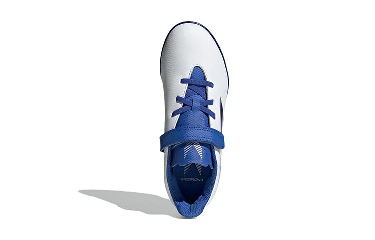 adidas X Speedflow.4 Устойчивые к истиранию Низкие Детские Футбольные Бутсы Бело-Синие Детские GW7523