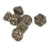 7PCS Metal Polyhedral Dice Set Ancient Copper Skull Skeleton Halloween Hollow Metal Dice for Role