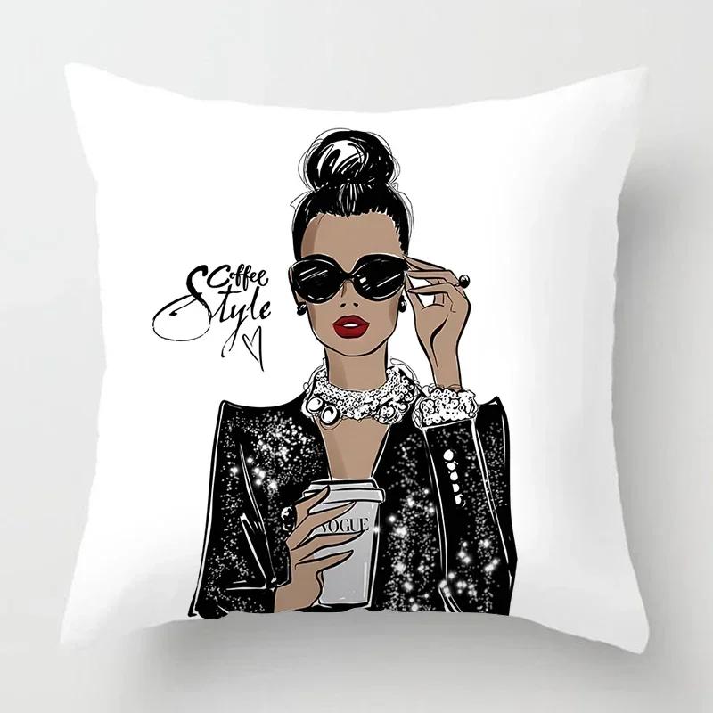 Наволочка 45x45см Домашнее украшение Гостиная Диван Подушка Чехол Скандинавская Мода Женская Наволочка Украшение