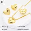 Stainless Steel Gold Flower Set Women 4pcs Necklace Earrings Bracelet Ring Cubic Zirconia Luxury Wedding Party Anniversary Gift