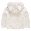 Kids Pure Color Teddy Fur Jackets Children Bear Ear Hoodies Coats Boys Girls Winter Warm Outerwear