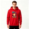 Men's Bad Ol' Puddy Tat Cartoon Printed Pullover Hoodie Casual Long Sleeve Sweatshirt