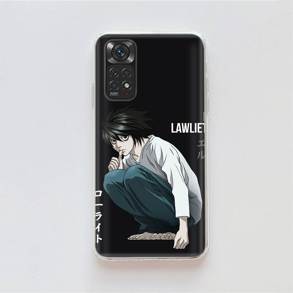 Чехол DT21 Death Note для Samsung A04 A14 A23 A34 A54 M23 M33 M52 M53 Realme 10 9 C30S C35 C55 VIVO Y02S Y21 Y33S Y51 X80 Pro Прозрачный чехол