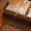 2025 New Simple Long Imitation Pearls Back Necklace for Women Sexy Tassel Pearl Harness Bikini Chest Chain Body Jewelry Gift