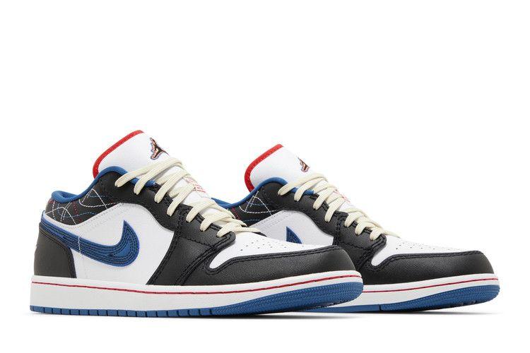 Кроссовки Air Jordan 1 Low SE индустриального синего цвета Sashiko