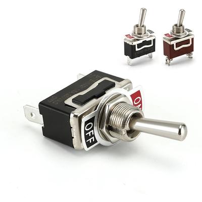 Тумблеры SPST ВКЛ/ВЫКЛ с клеммами DC12V-24V, 2 контакта, 2 положения, автомобильный тумблер-качалка с водонепроницаемым колпачком для лодки