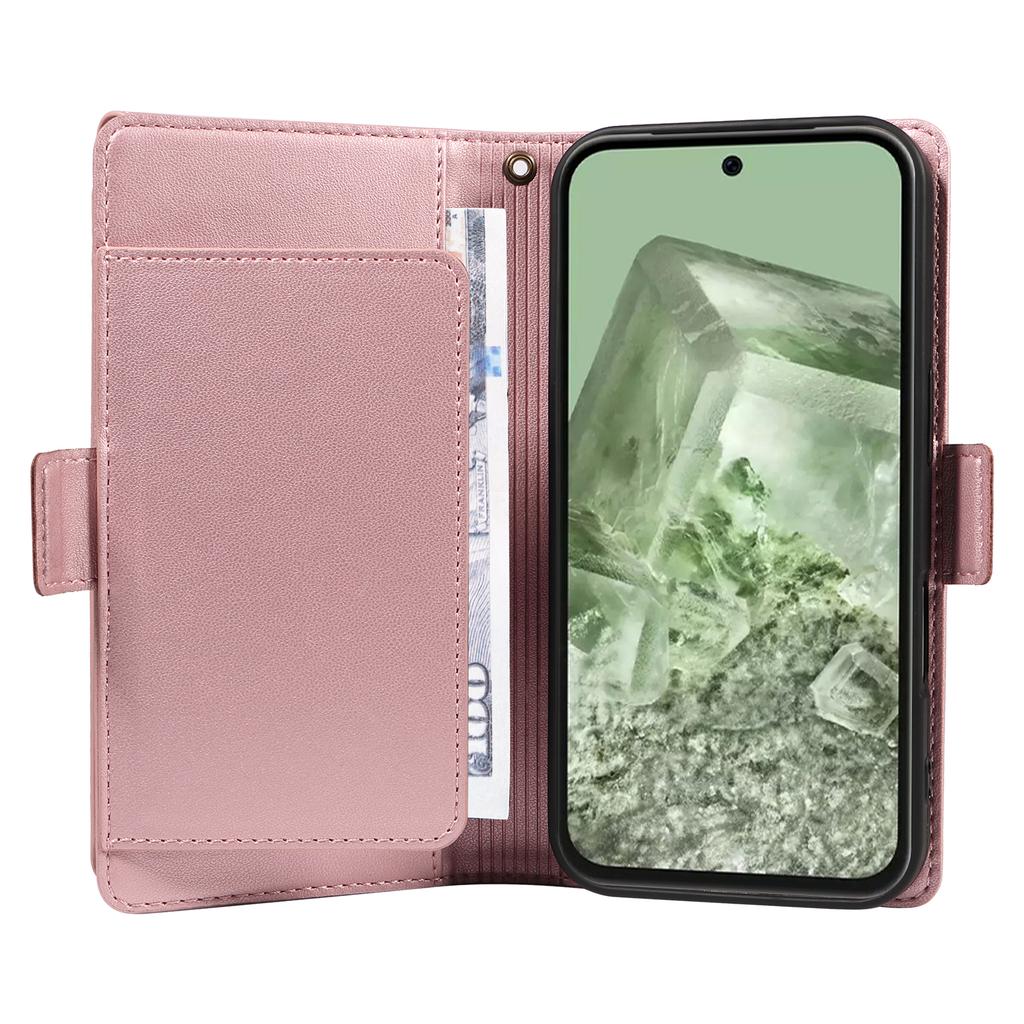 Чехол для Google Pixel 8a с держателем для нескольких карт и ремешком, чехол для телефона из ПУ кожи, подставка