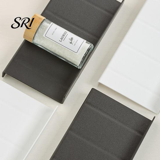 Staggered Spice Rack Organizer Kitchen Drawers Holder Stepped Resistant Drawer Shelf with Grooved Partitions Moisture-Proof for Cabinet Pantry