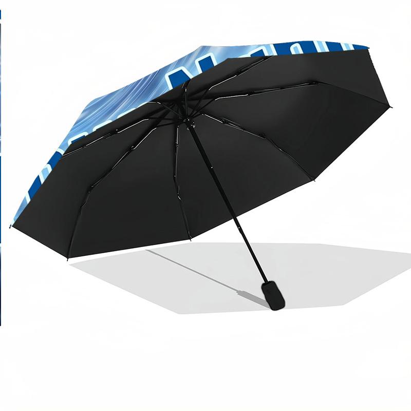 8 Rib Auto Folding Umbrella Brighton & Hove Albion Football Print Custom Name Text Portable Rain Gear