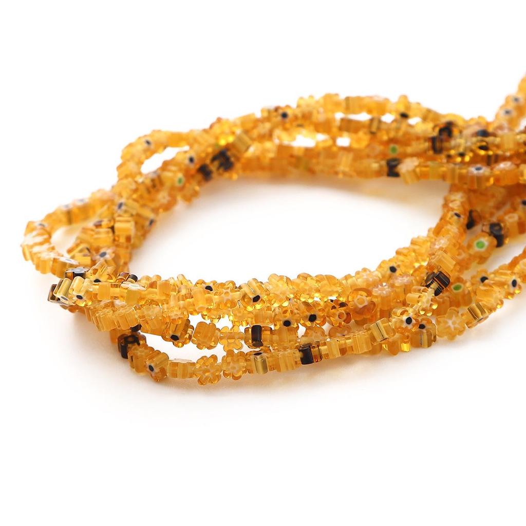 Набор из 45 бусин-цветков из стекла миллефиори для изготовления ожерелий, браслетов и серег своими руками