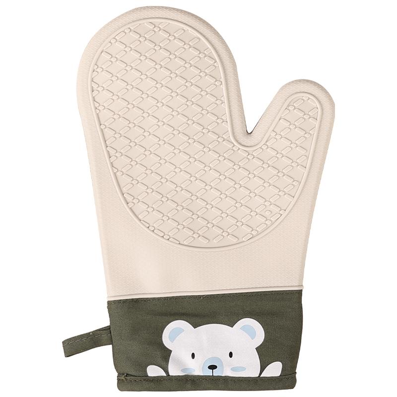 Silicone Heat Insulation Gloves Thickened, Non-slip, High Temperature Oven Gloves Baking and Scalding Kitchen Hand Clamps