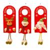 Unique Christmas Door Handle Hanger Christmas Series Figurine Door Hangings Comfortable Easy Install Festival Decors