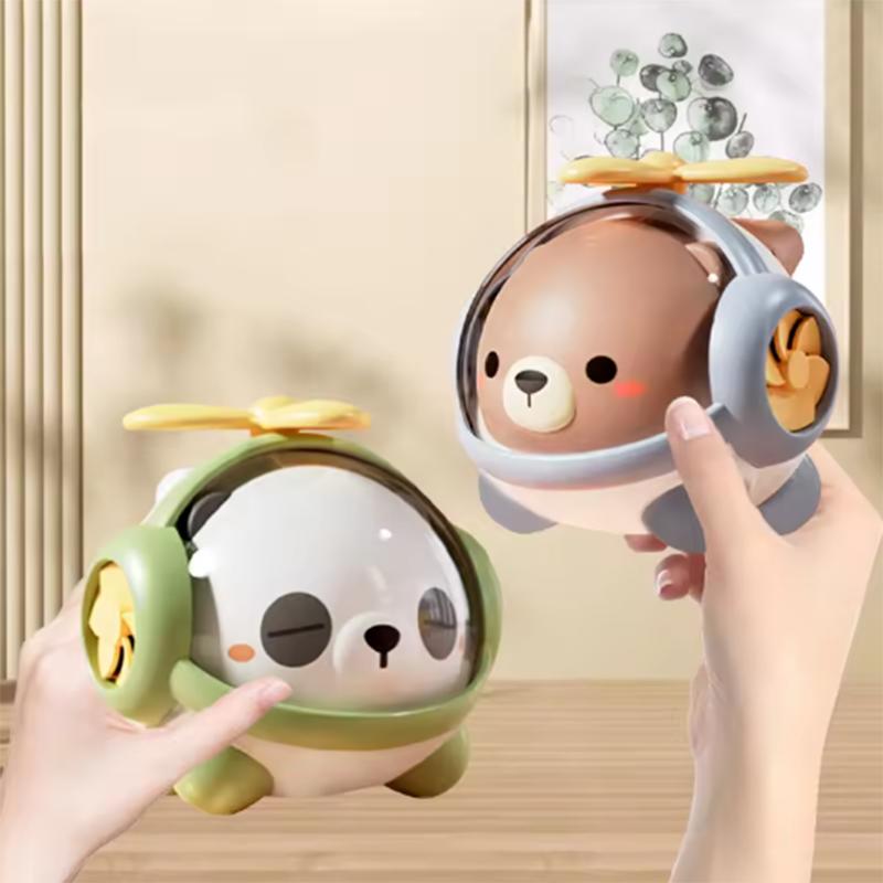 Cartoon fun bear can whistle outdoors with hanging rope cute horn airplane puzzle mouth muscle training children's toy