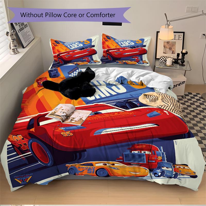 3Pcs Mcqueen'S Race Bedding Sets For All Sizes New 3D Printed Bed Cover Comforter Duvet Cover Pillowcase Bedroom Decoration