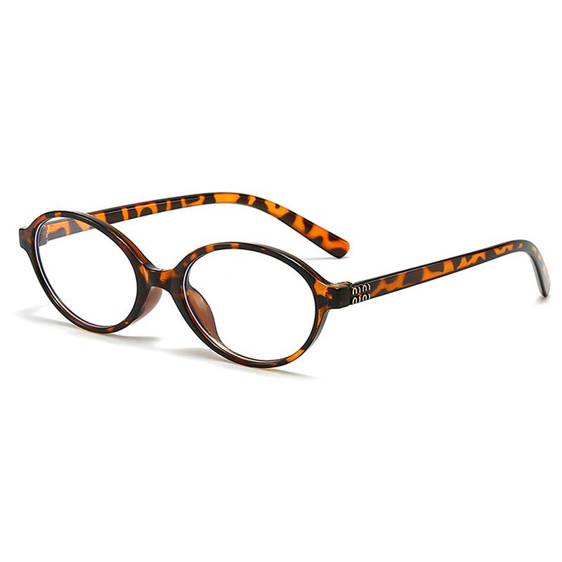 Овальные очки в маленькой оправе Ретро Женские Корейские Простые Очки Очки для защиты глаз от синего света Очки Леопардовые